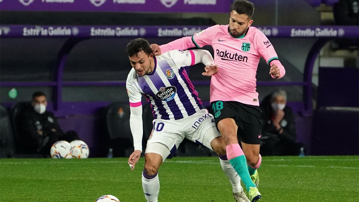 Jordi Alba, ante el Valladolid