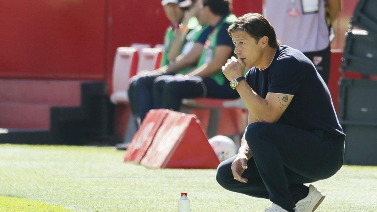 Matias Almeyda durante un partido del Sevilla FC en el Ramón Sánchez-Pizjuán