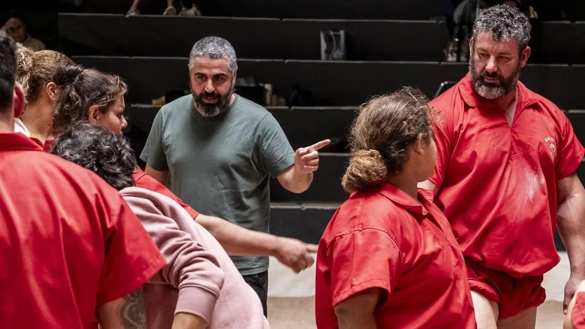 José Alayón y Tomasín Padrón en el rodaje de 'La Lucha'.