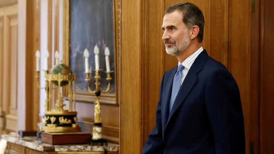 Felipe VI, durante las consultas de este martes.