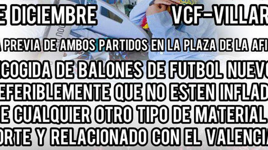 La Curva recoge balones de fútbol para los niños con cáncer