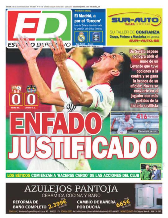 Portadas sábado 16 de diciembre de 2017