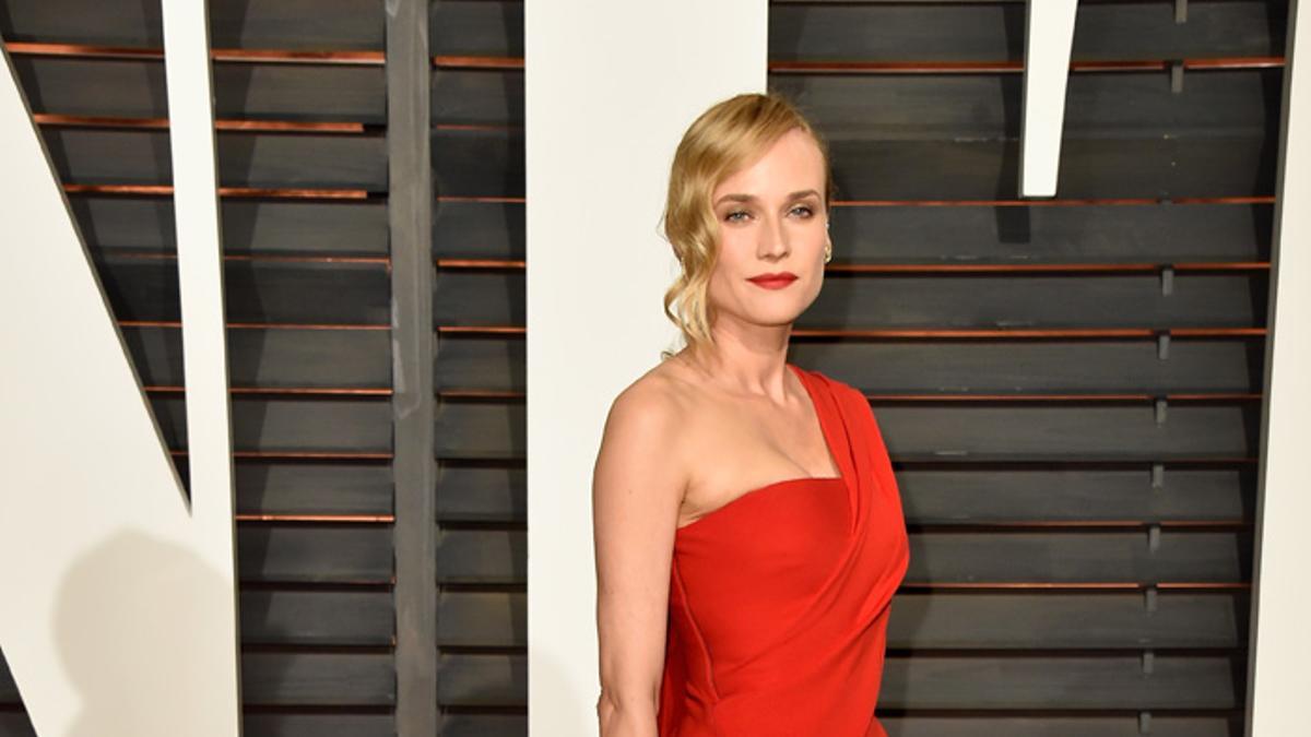 Fiestas Post Oscar 2015, Diane Kruger con vestido de Donna Karan Atelier