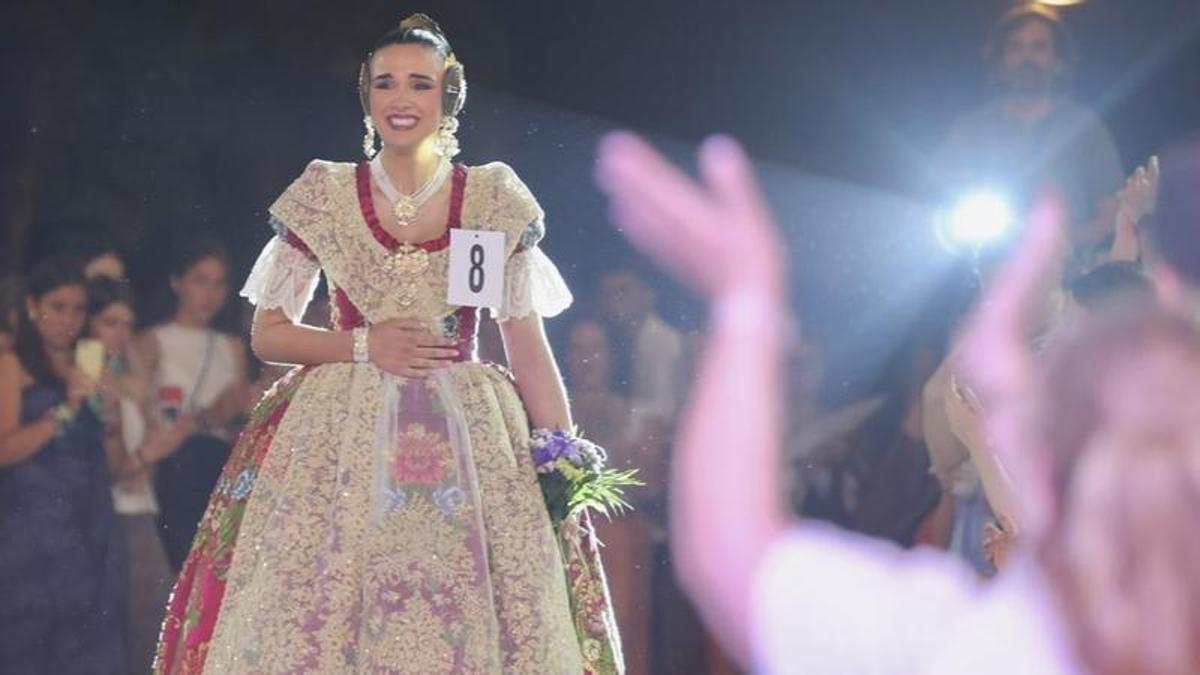 Vega Archer, una de las falleras de la corte 2026, cuando fue preseleccionada