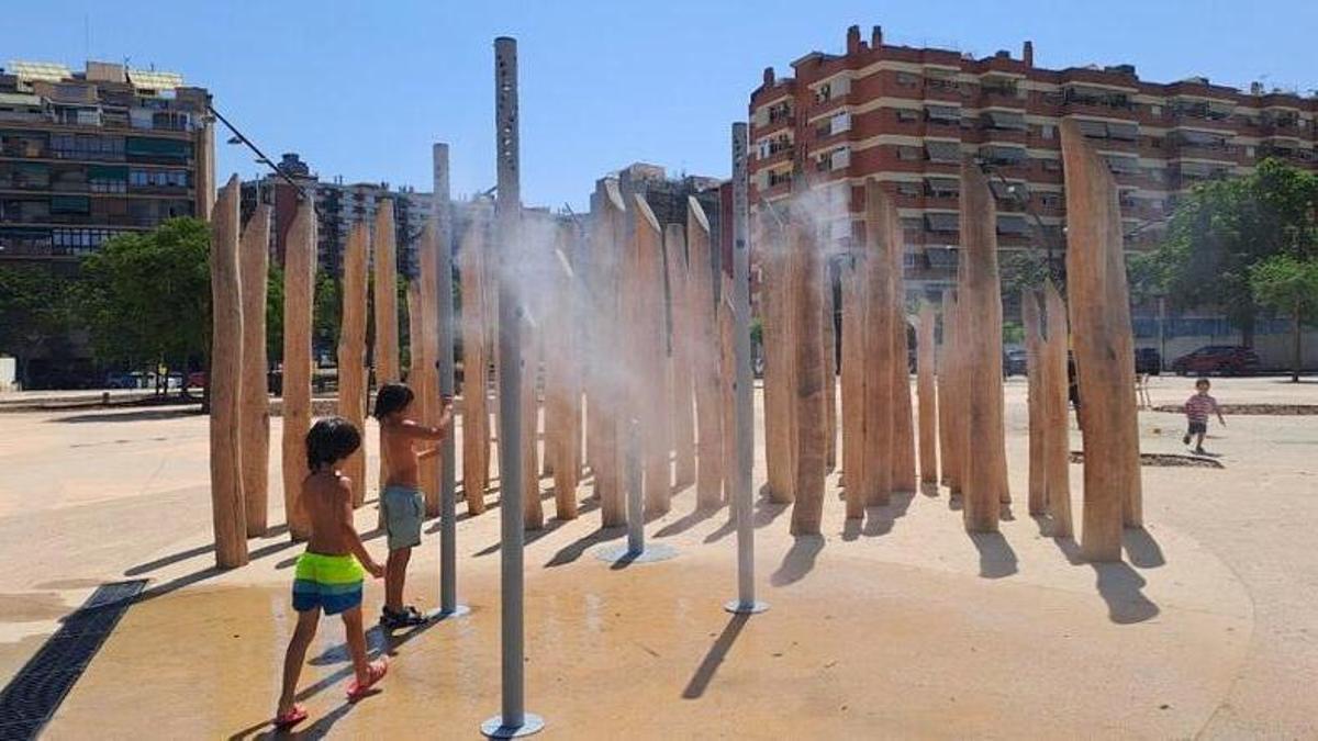 Juegos de agua públicos en Barcelona