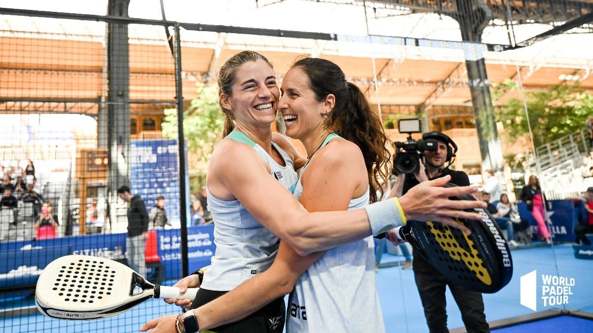 Salazar y Triay celebrando la victoria en la final de Bruselas