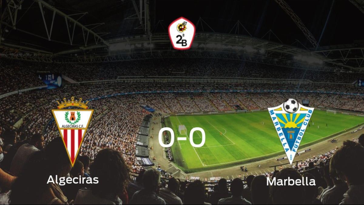 El Algeciras y el Marbella concluyen su enfrentamiento en el Nuevo Mirador sin goles (0-0)