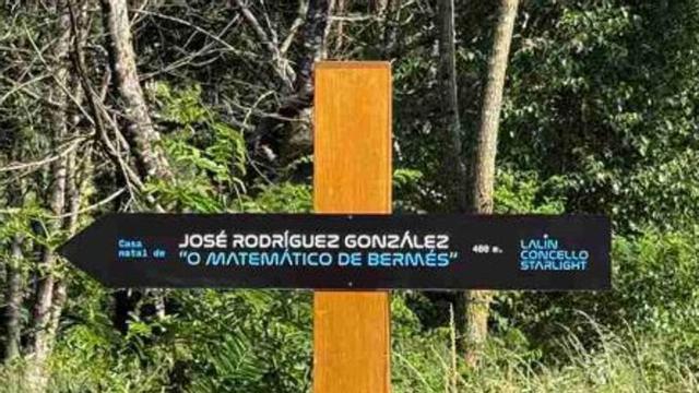 Señalización de la ruta de Bermés.