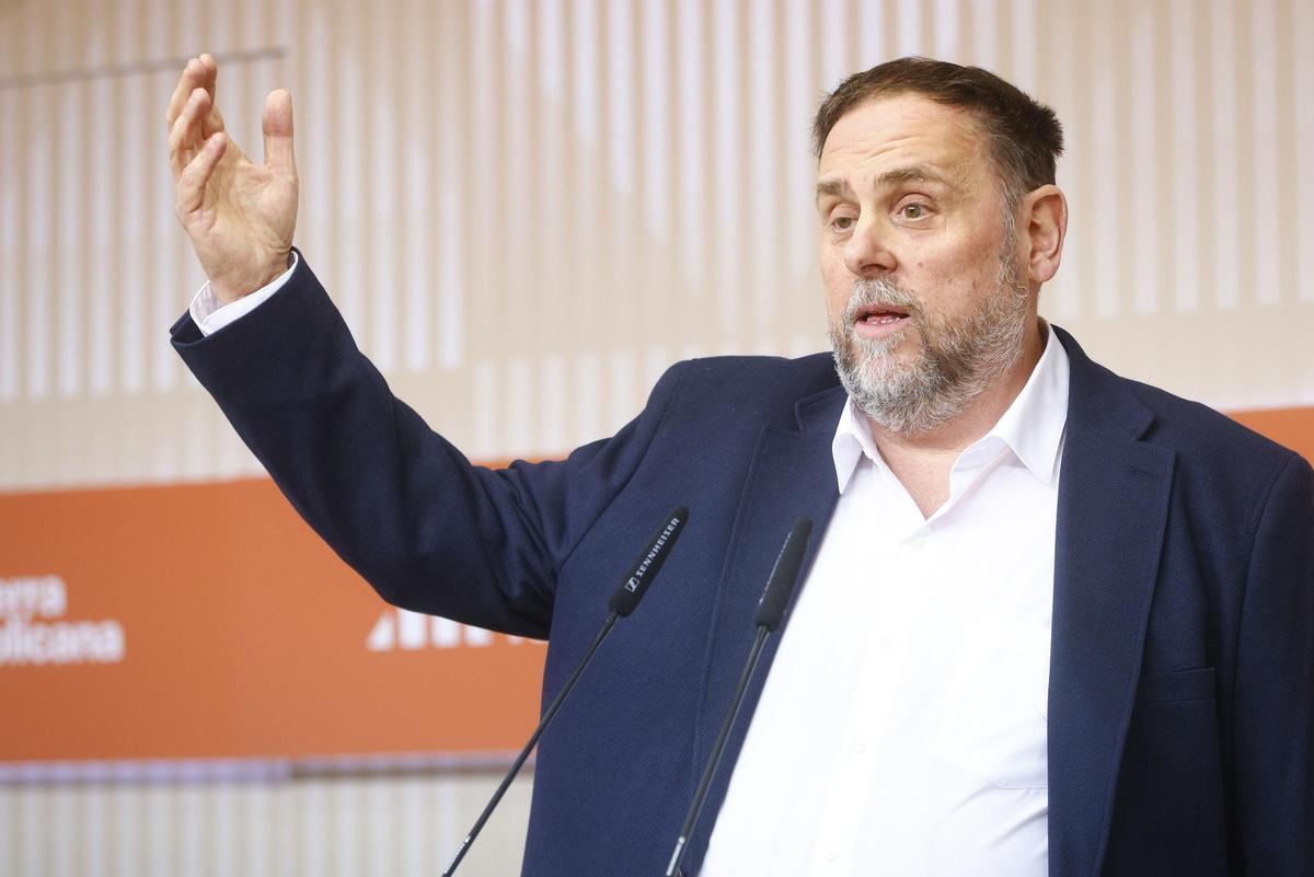 El líder de ERC, Oriol Junqueras, el viernes de esta semana.