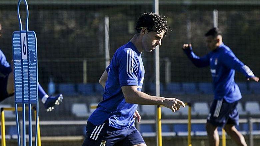 Rodri, ayer, en el entrenamiento del Oviedo en El Requexón. | Julián Rus