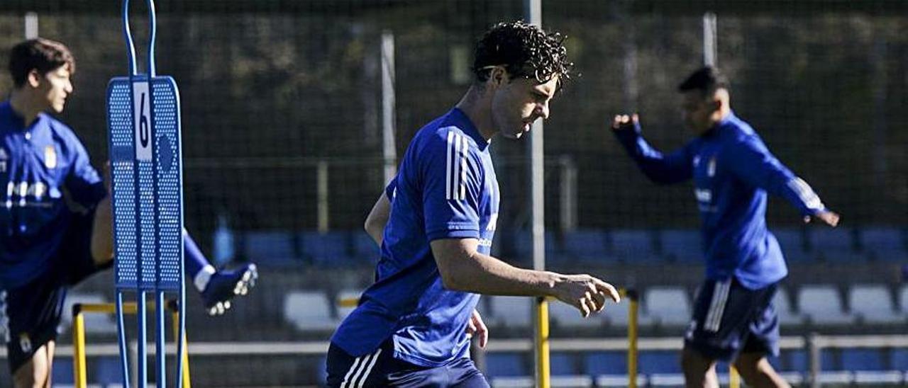 Rodri, ayer, en el entrenamiento del Oviedo en El Requexón. | Julián Rus