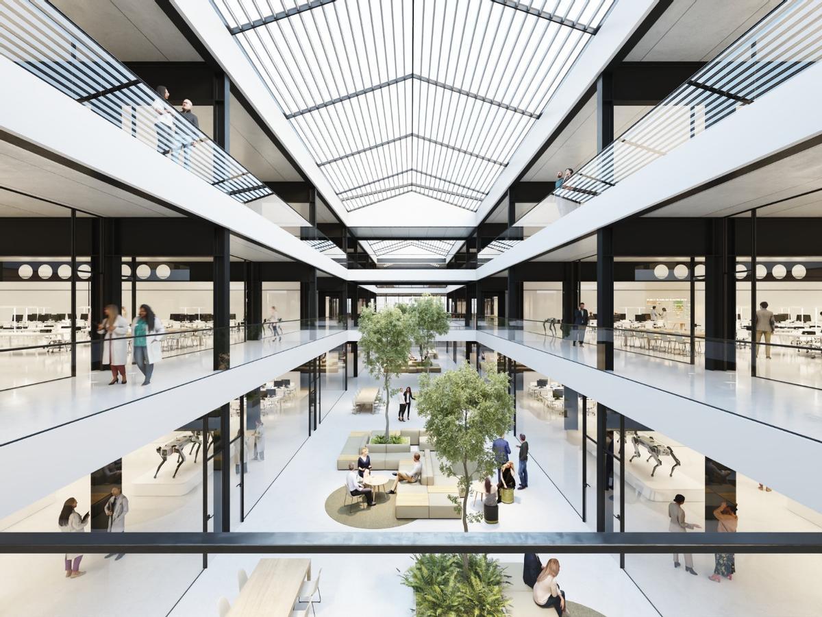 Render del futuro edificio que ampliará las instalaciones actuales de DFactory Barcelona
