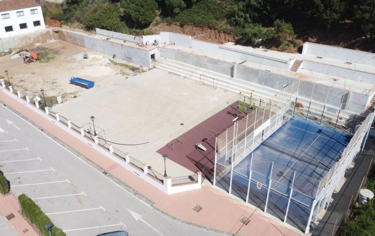 Vista aérea de los trabajos.