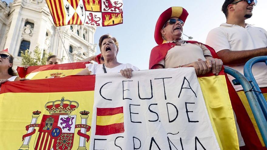 Bilder von Kundgebungen in verschiedenen Städten Spaniens zur Unterstützung von Ceuta