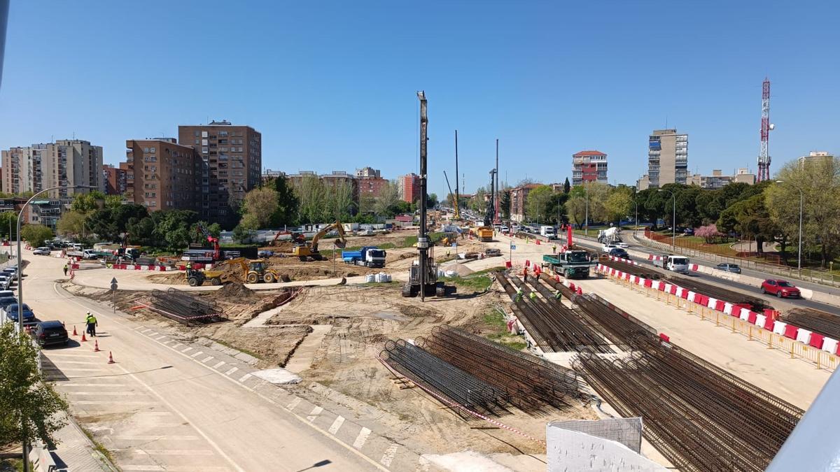 Estado de las obras de soterramiento de la A5 en Madrid.