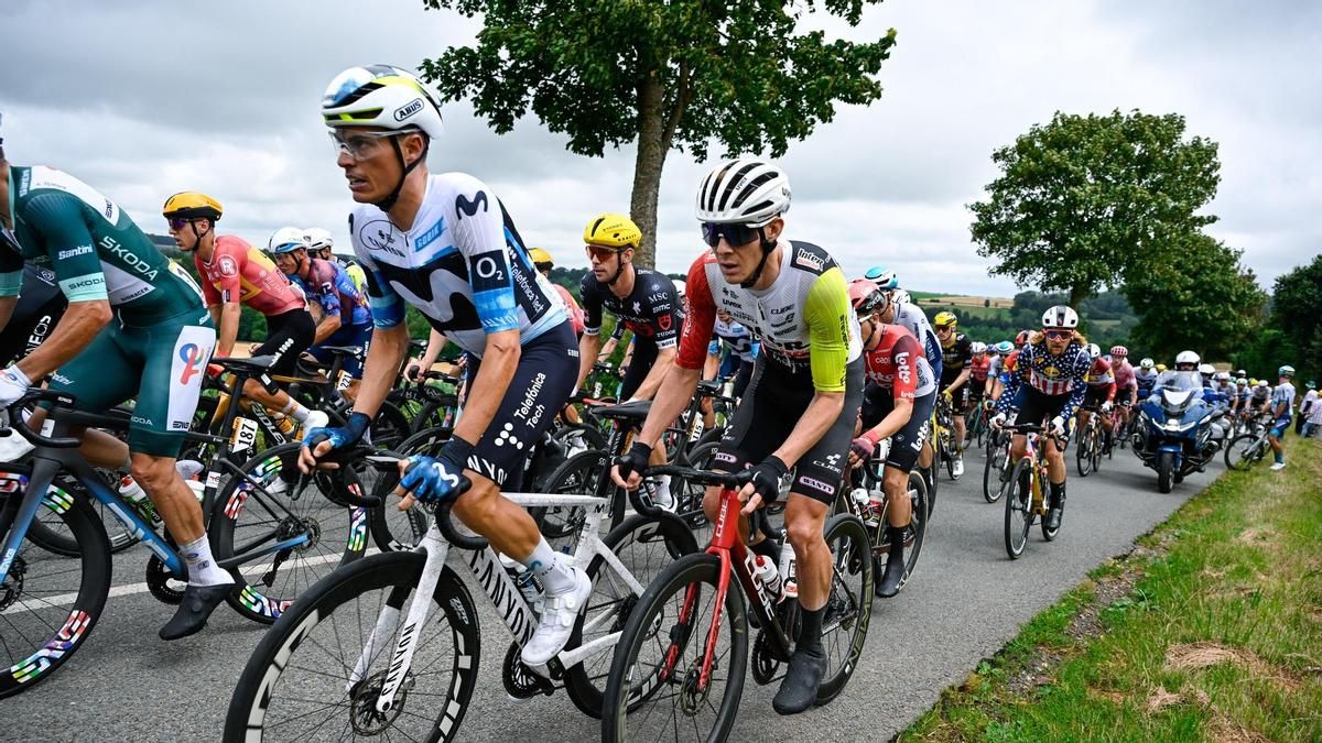 Enric Mas, durante la segunda etapa del Tour de Francia.