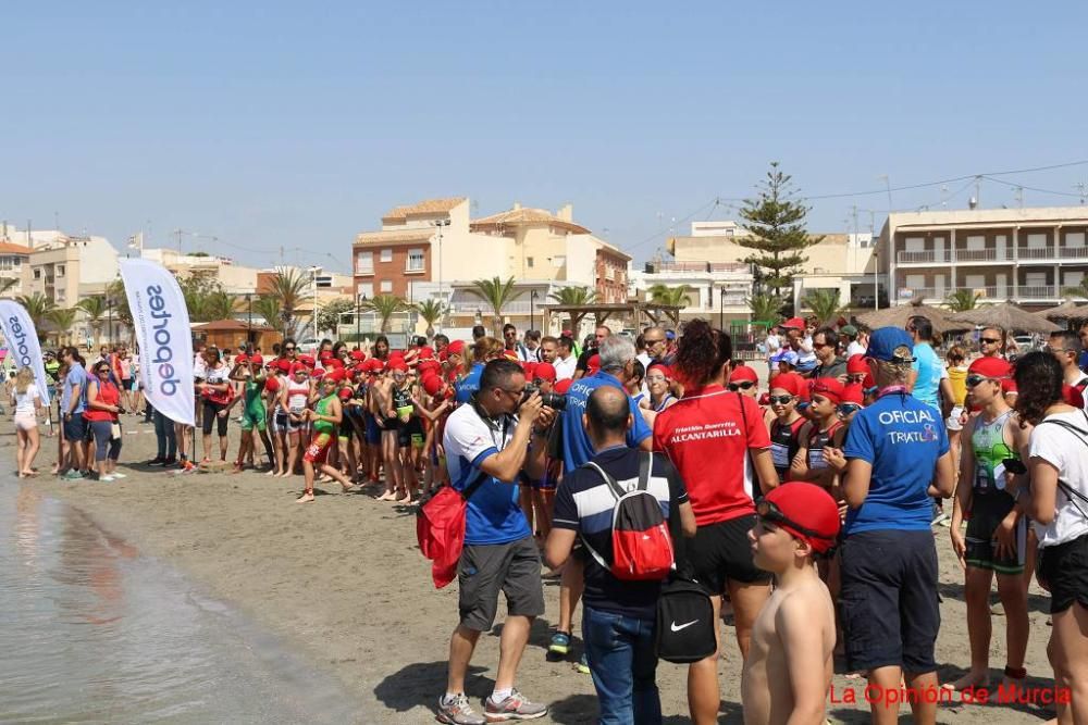 Final de triatlón de deporte escolar