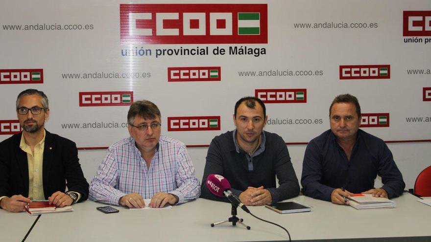 Imagen de la rueda de prensa de CCOO.