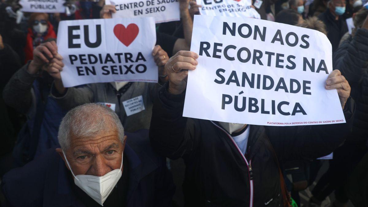 Manifestación en Santiago en defensa de una Atención Primaria de calidad, en noviembre de 2021