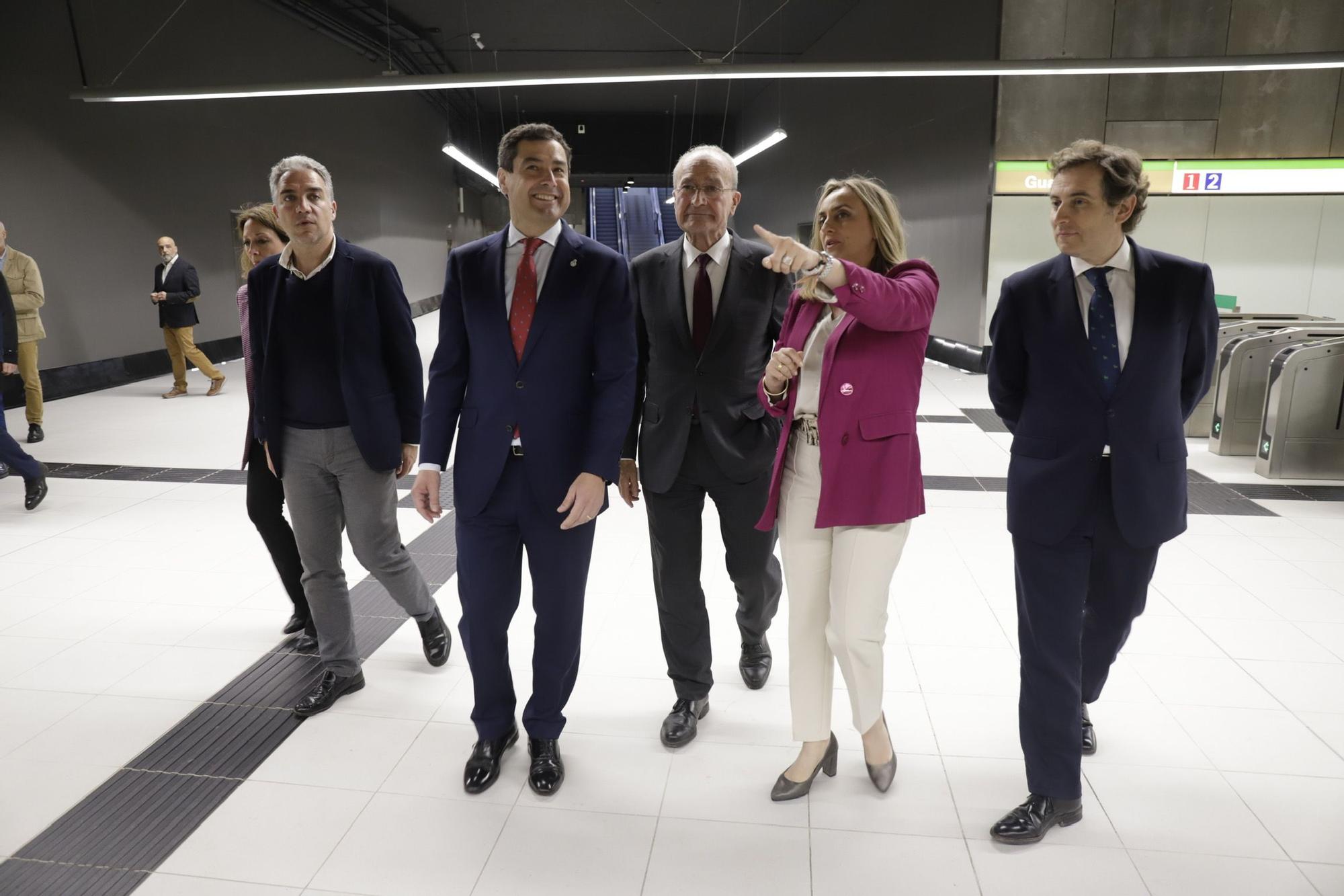 Inauguración de la estación Guadalmedina del metro de Málaga