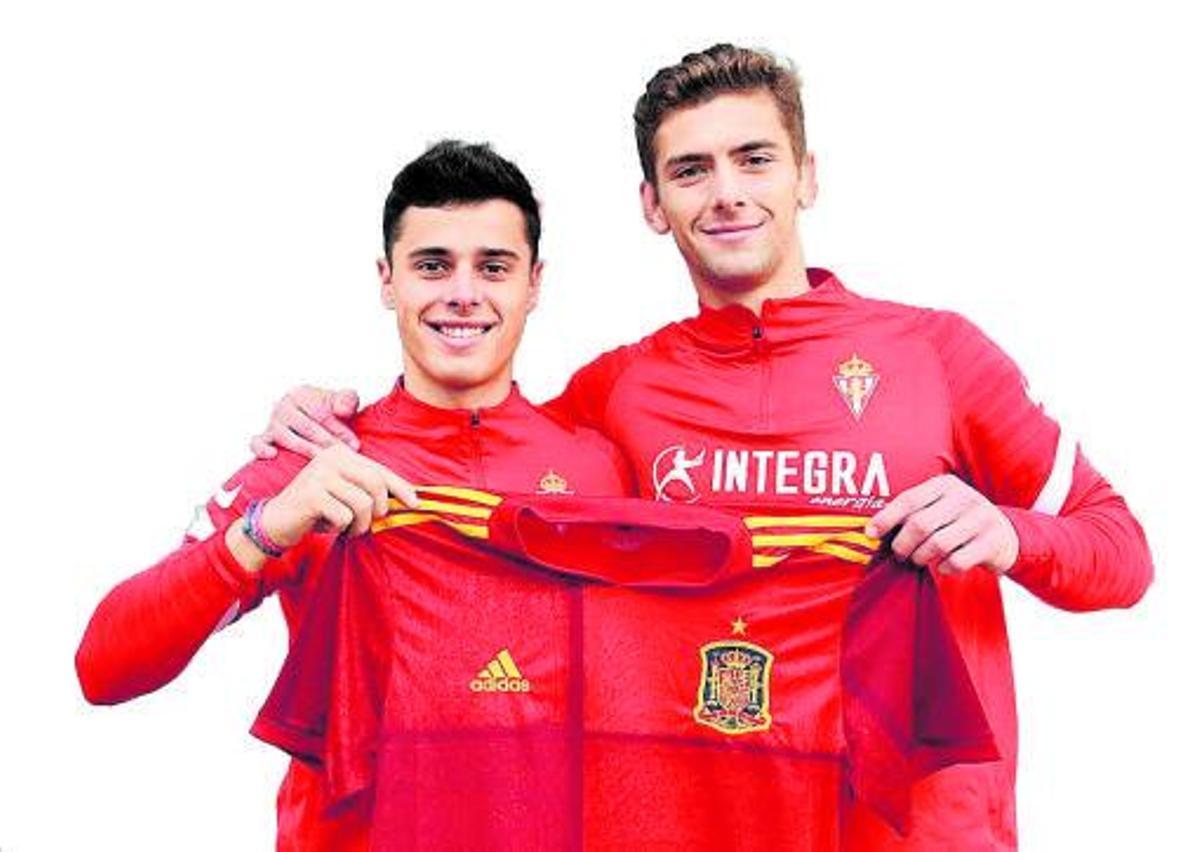 Gaspar Campos y Gragera, ayer, en Mareo, con la camiseta de la selección española. | RSG