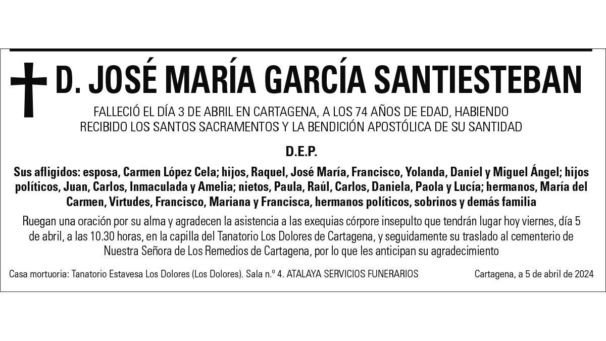 D. José María García Santiesteban