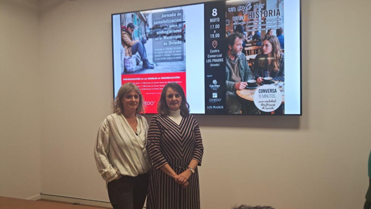 Zoraida Sienra y María Velasco en la presentación de la iniciativa.