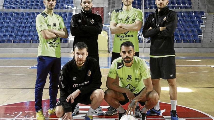 Eloy, Chicho, Quintela, Paradynski y Nunes, ayer en el Palau.