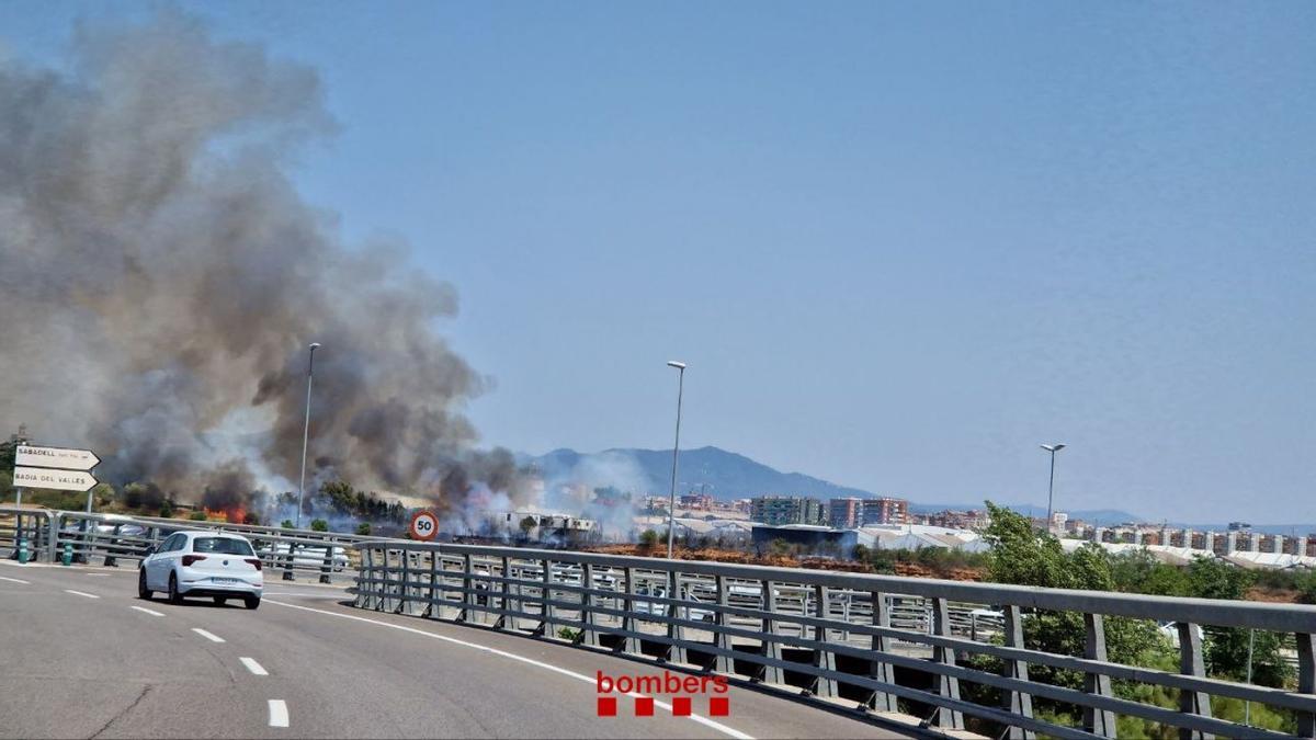Incendio aeropuerto de Sabadell.
