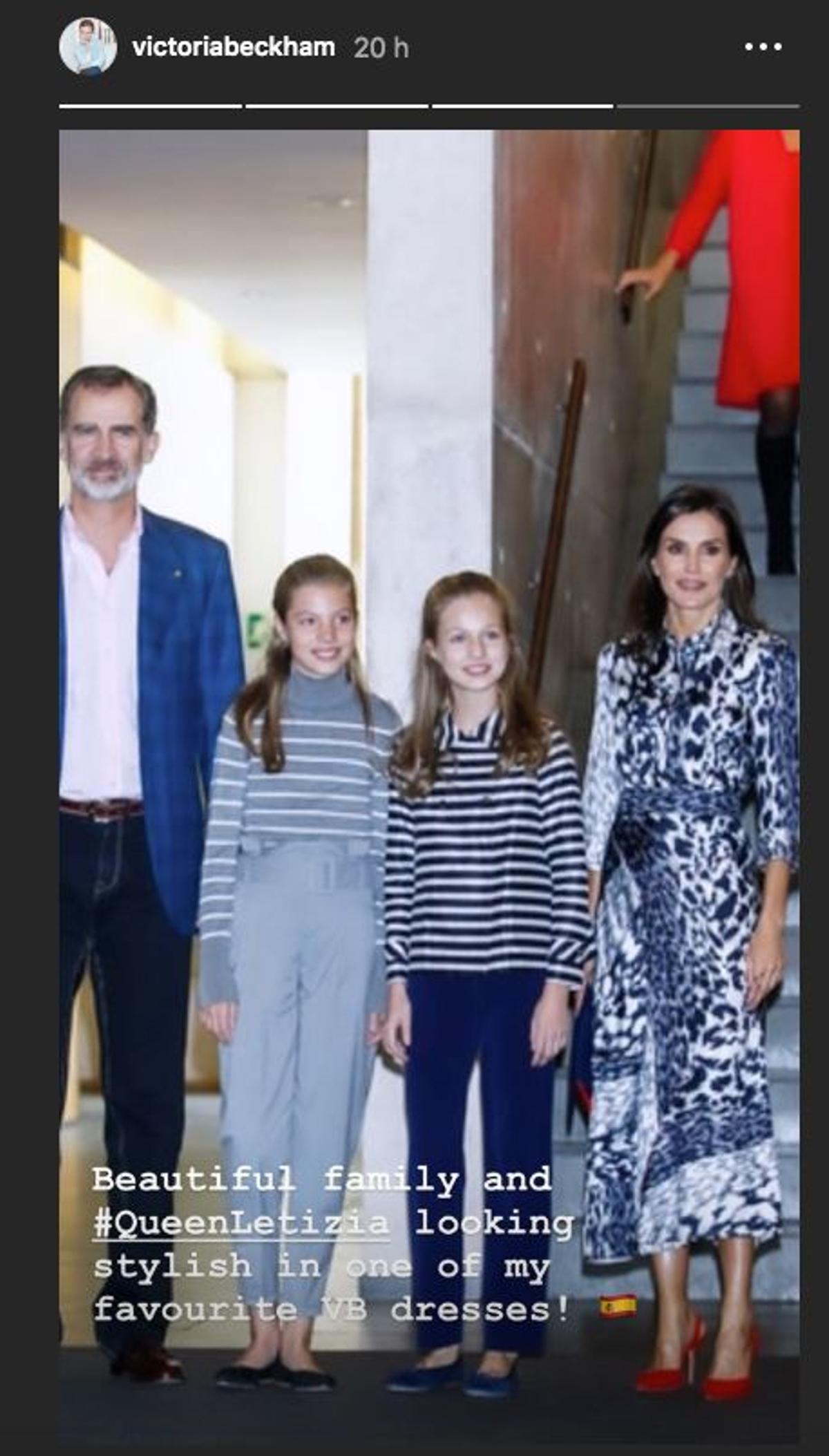 El 'story' de Victoria Beckham sobre la Familia Real