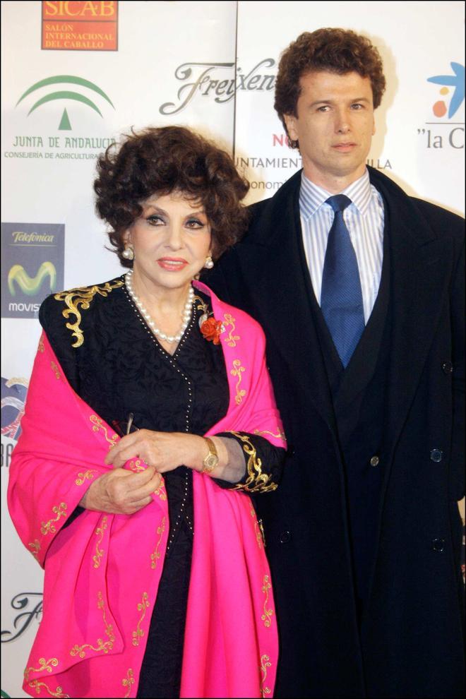 Gina Lollobrigida y Javier Rigau