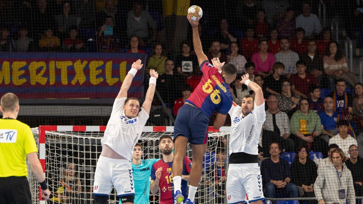 Melvyn Richardson, durante el partido ante el RK Zagreb