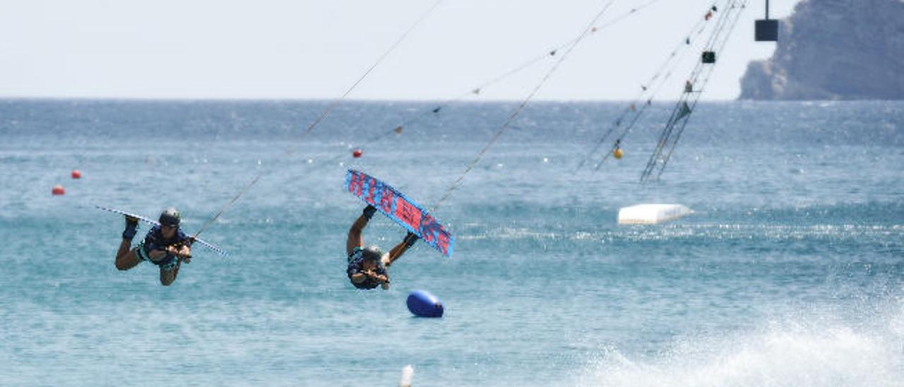 Julia Castro en la competición de wakeboard celebrada en Benidorm.