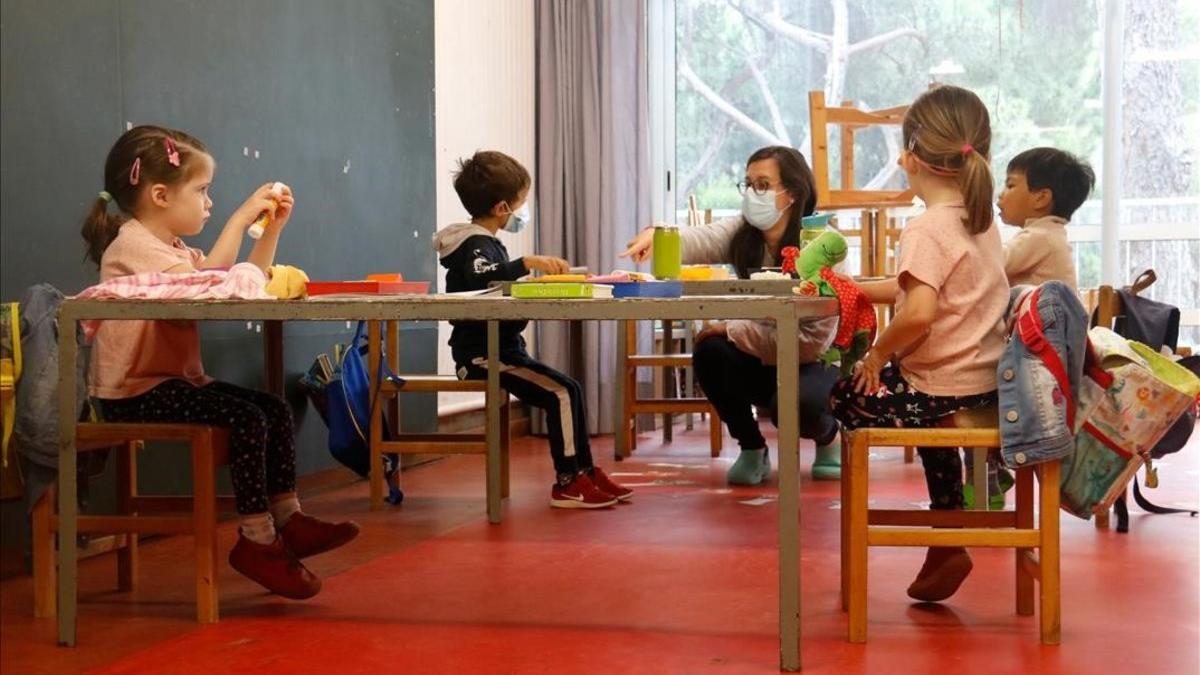 Alumnos de infantil de la escuela Costa i Llobera