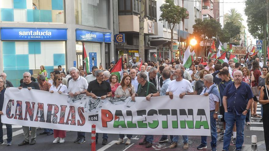 Manifestación pro Palestina en Las Palmas de Gran Canaria