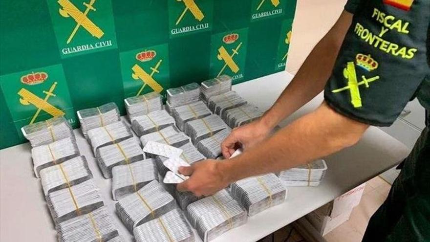 Intervenidas 17.910 pastillas de un fármaco que se vende en farmacias