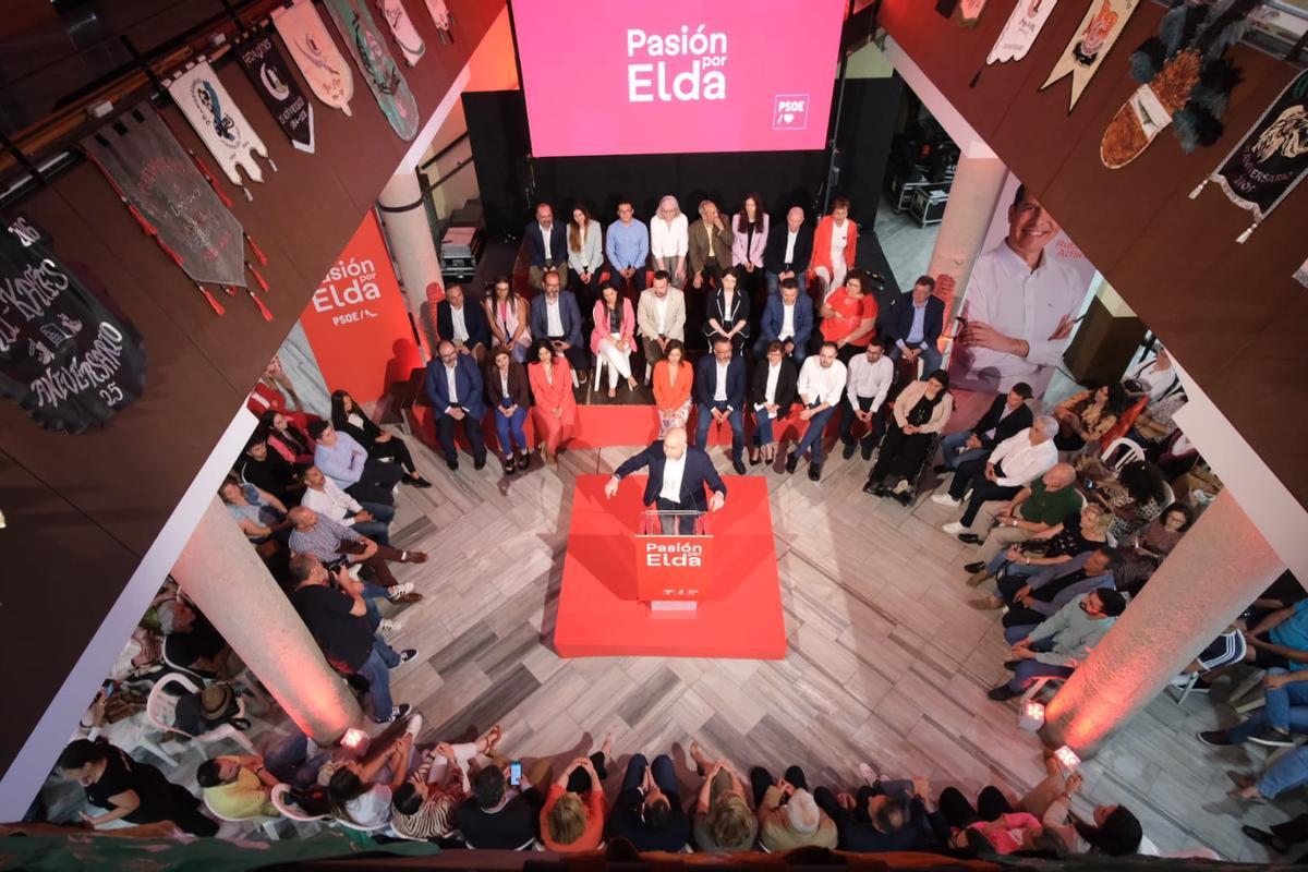 Pasión por Elda, el eslogan del PSOE en la campaña de las elecciones municipales del 28-M.