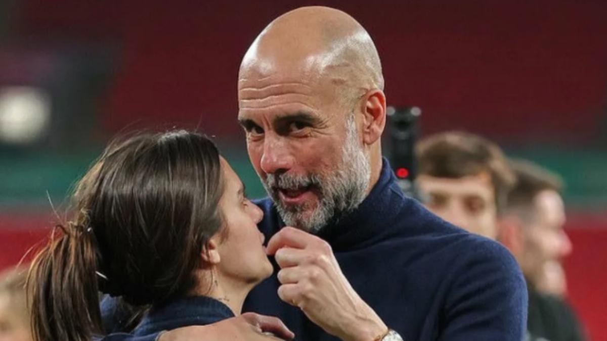 Pep Guardiola con su hija María