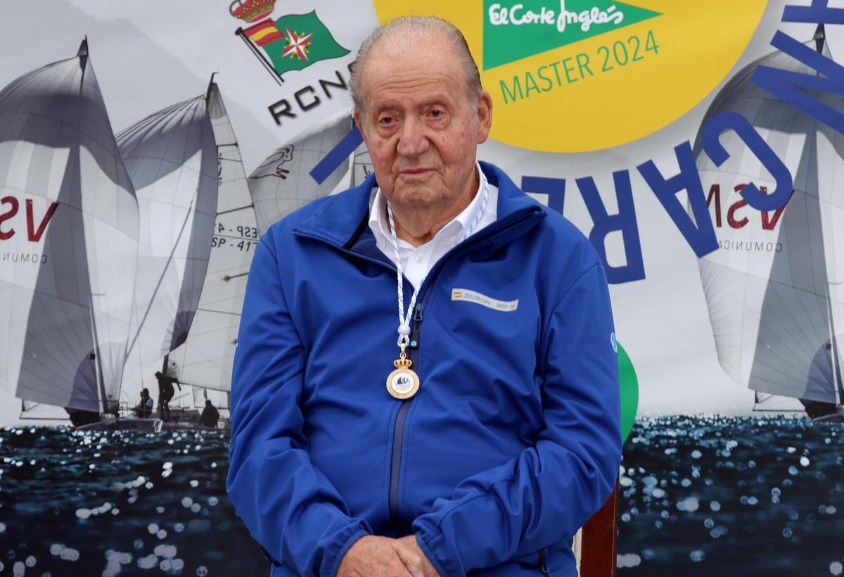 Juan Carlos I, en septiembre de 2024, en una ceremonia de premios en Sanxenxo (Pontevedra).