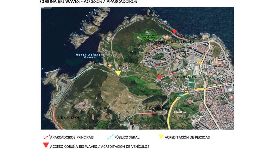 Coruña Big Waves: este es el dispositivo de tráfico