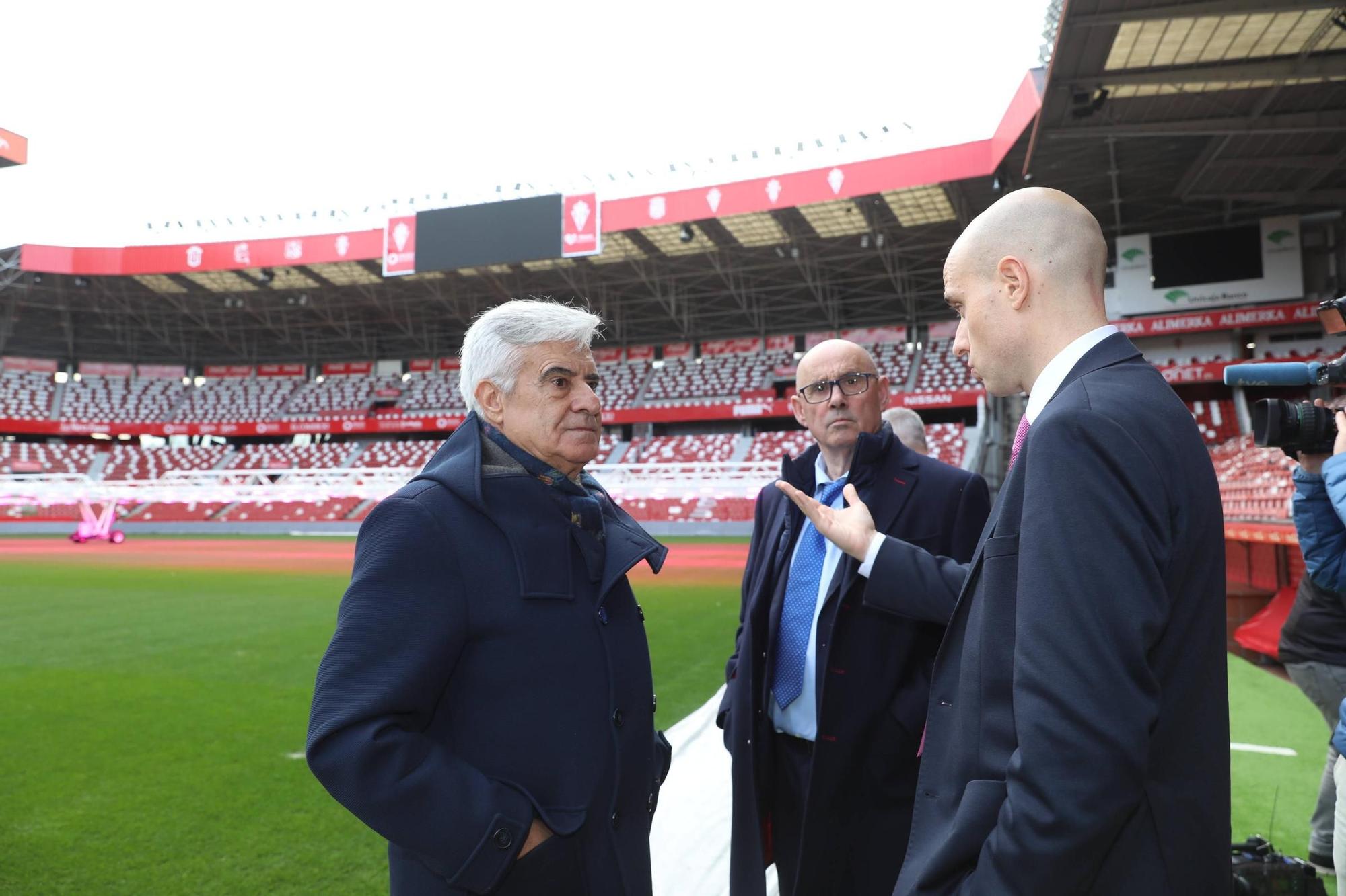 La visita del presidente de la Federación Española de Fútbol, Pedro Rocha, a Asturias, en imágenes