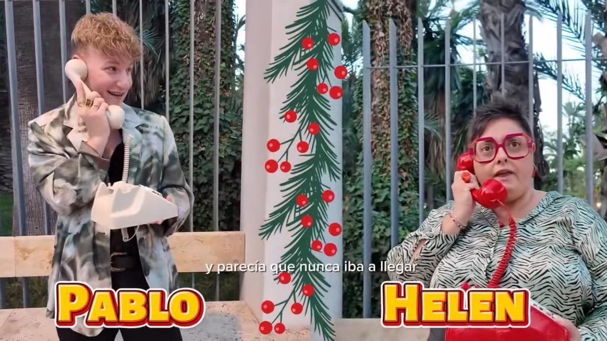 Los dos creadores de contenido en un frame de la canción que han publicado