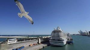 Cruceros en el muelle Adossat del Port de Barcelona.