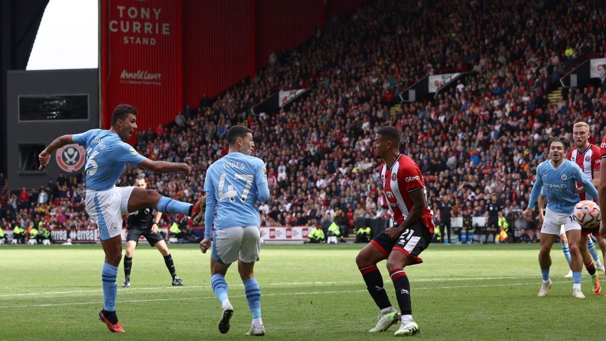 Rodri salvó tres puntos al Manchester City en la última jornada de la Premier League