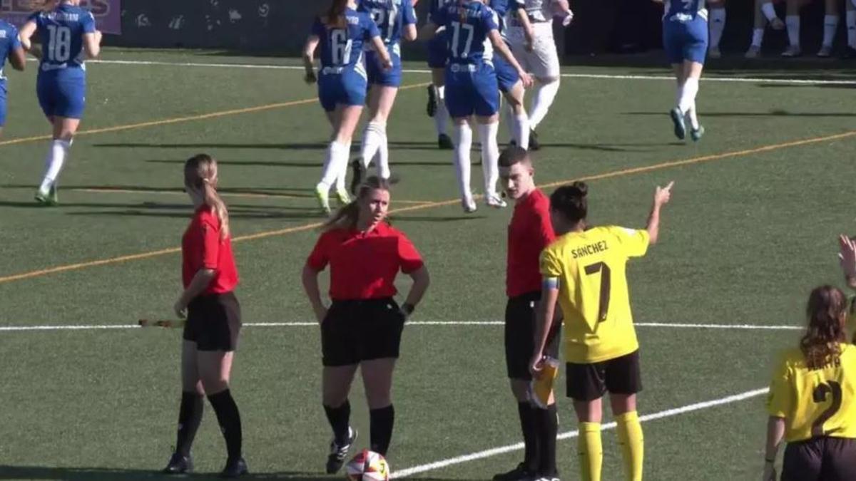 Laura Santos, en el partido Son Sardina-Valdefierro de 3ª RFEF