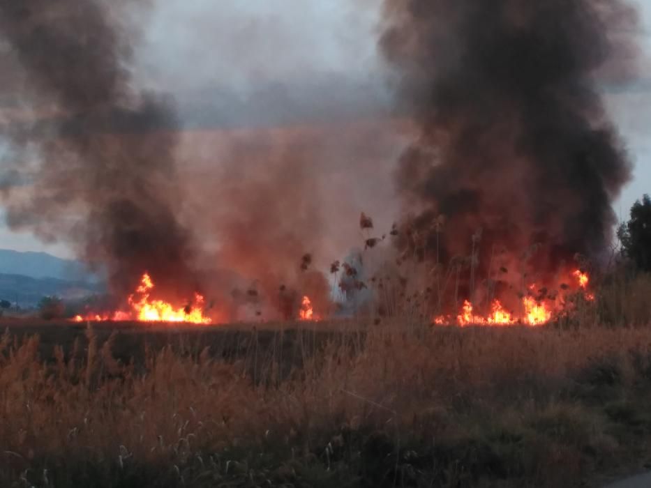 Un incendio obliga a desalojar el camping de Almenara