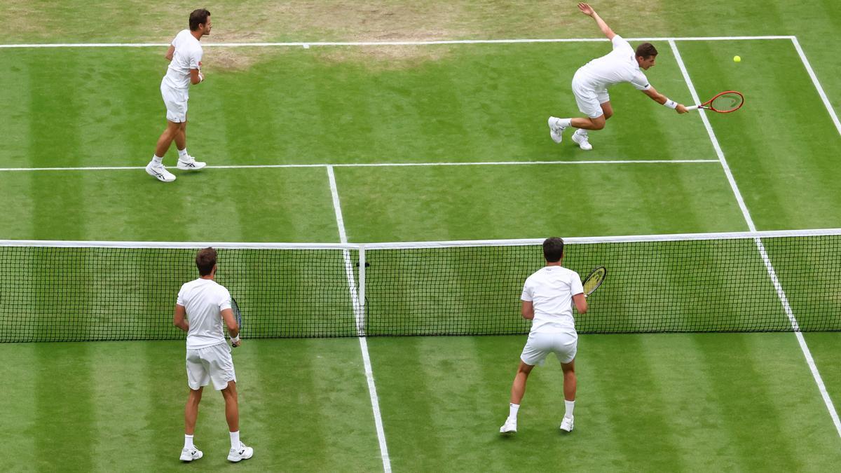 Una imagen de la final de dobles de Wimbledon.