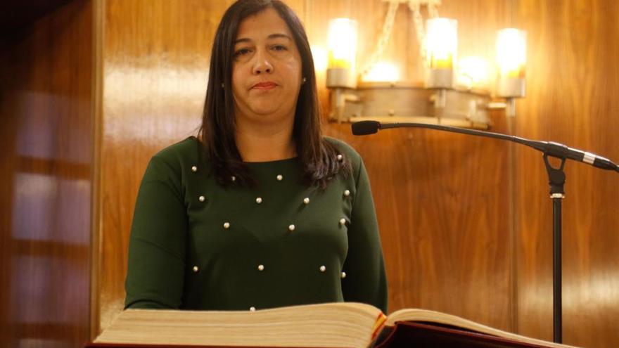 Montserrat Sastre Rionegro durante su toma de posesión.