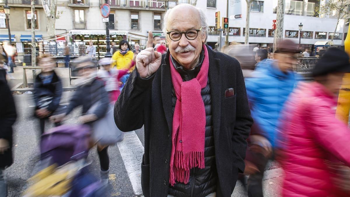 Ferran Monegal, retratado este viernes, en La Rambla