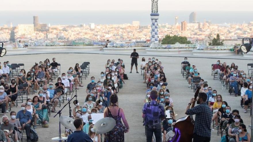 Un concierto celebrado en el Parque Güell (Barcelona)